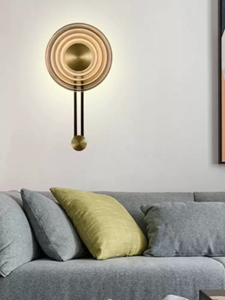 后现代创意圆形壁灯个性设计师样板房客厅卧室床头灯书房走廊装饰