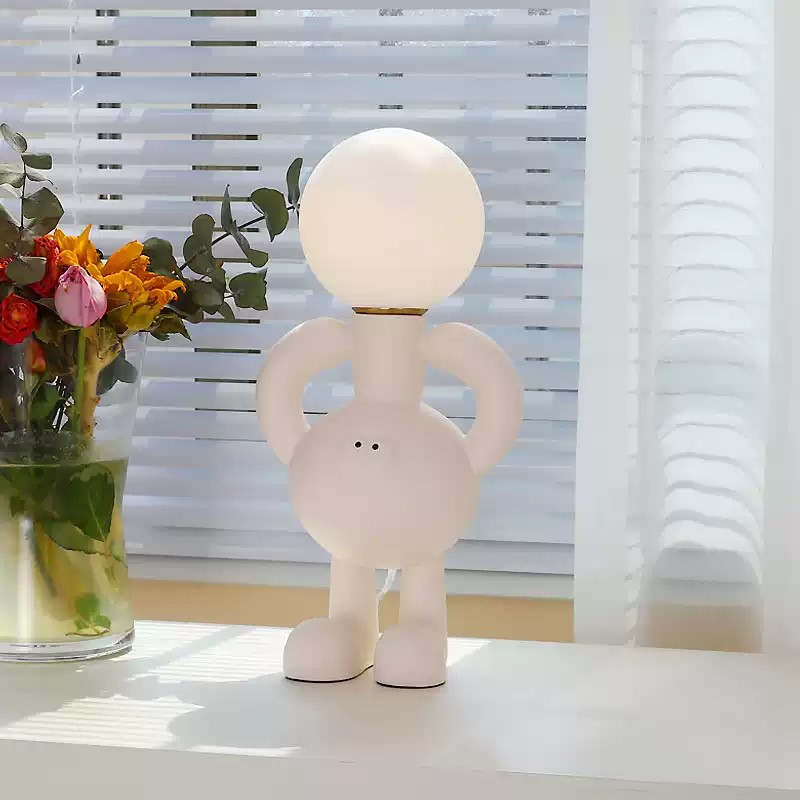 北欧艺术感网红氛围拍照道具花瓶摆件台灯客厅可爱大脚丫卧室床头